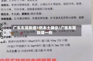 广东东莞新增1例本土确诊/广东东莞新增一例