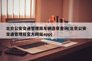 北京公安交通管理局车辆违章查询(北京公安交通管理局官方网站app)