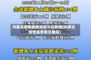 内蒙古疫情最新消息今日新增(内蒙古疫情最新情况播报)