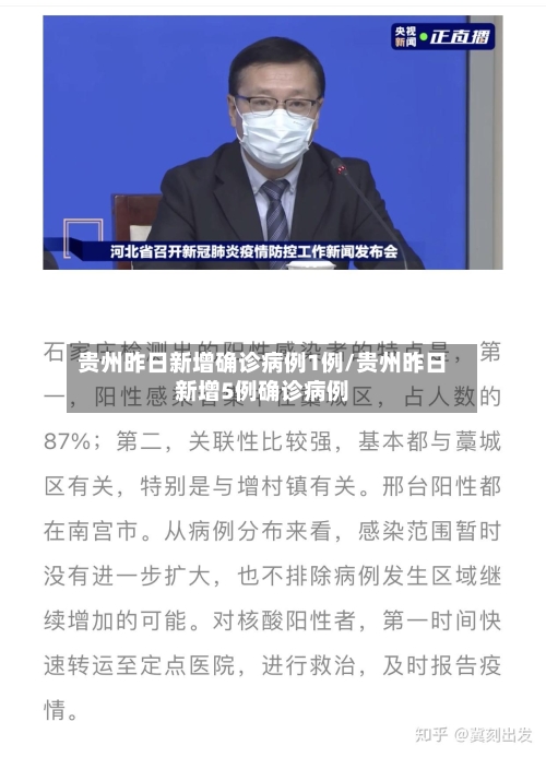 贵州昨日新增确诊病例1例/贵州昨日新增5例确诊病例-第1张图片