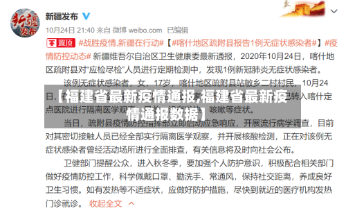 【福建省最新疫情通报,福建省最新疫情通报数据】-第1张图片