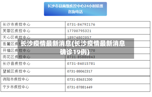 长沙疫情最新消息(长沙疫情最新消息确诊19例)-第1张图片
