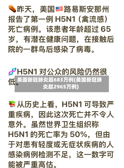美国新冠肺炎超683万例(美国新冠肺炎超2965万例)-第1张图片